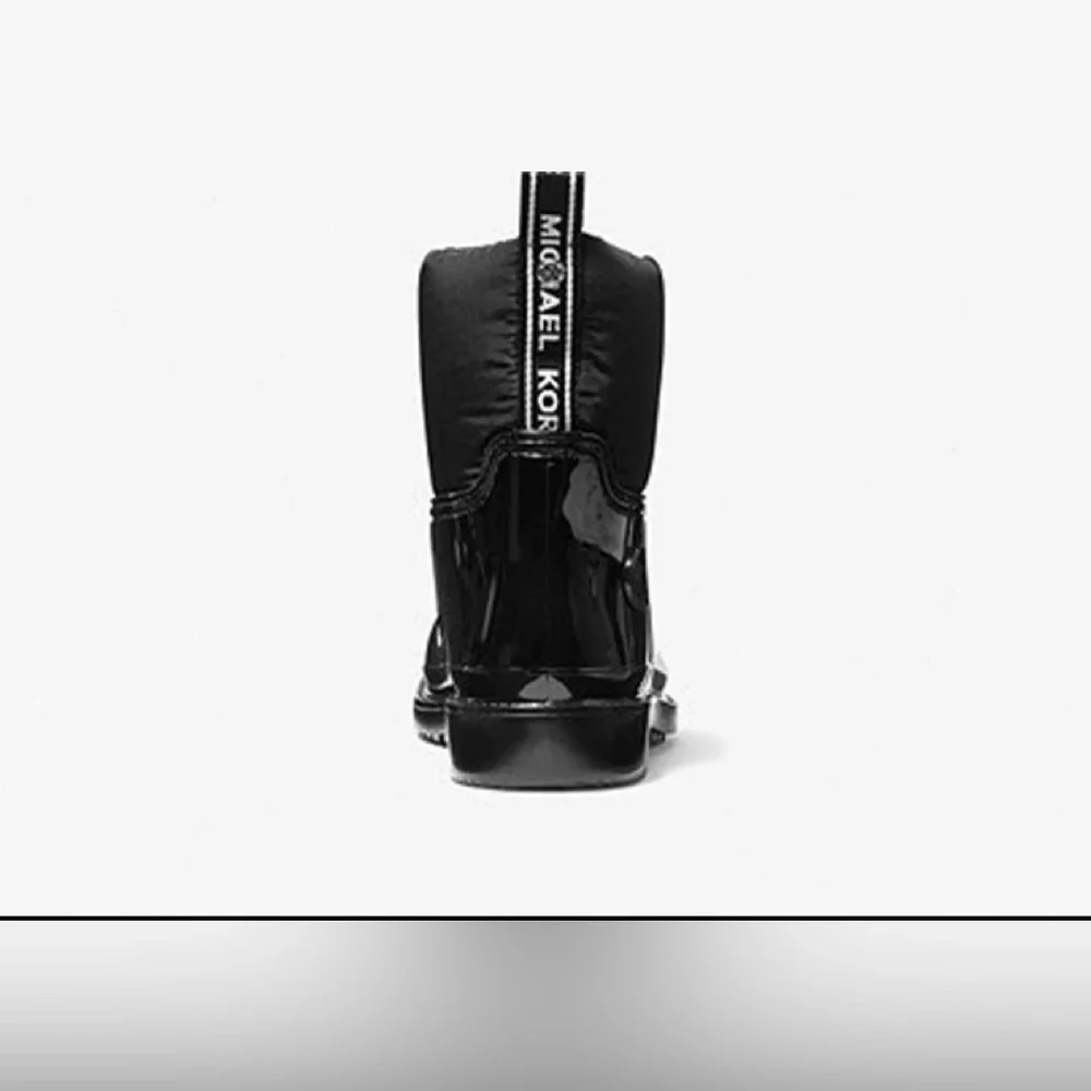 NIB MICHAEL MICHAEL KORS Blakely Logo Tape PVC and Nylon Rain Boot 11M